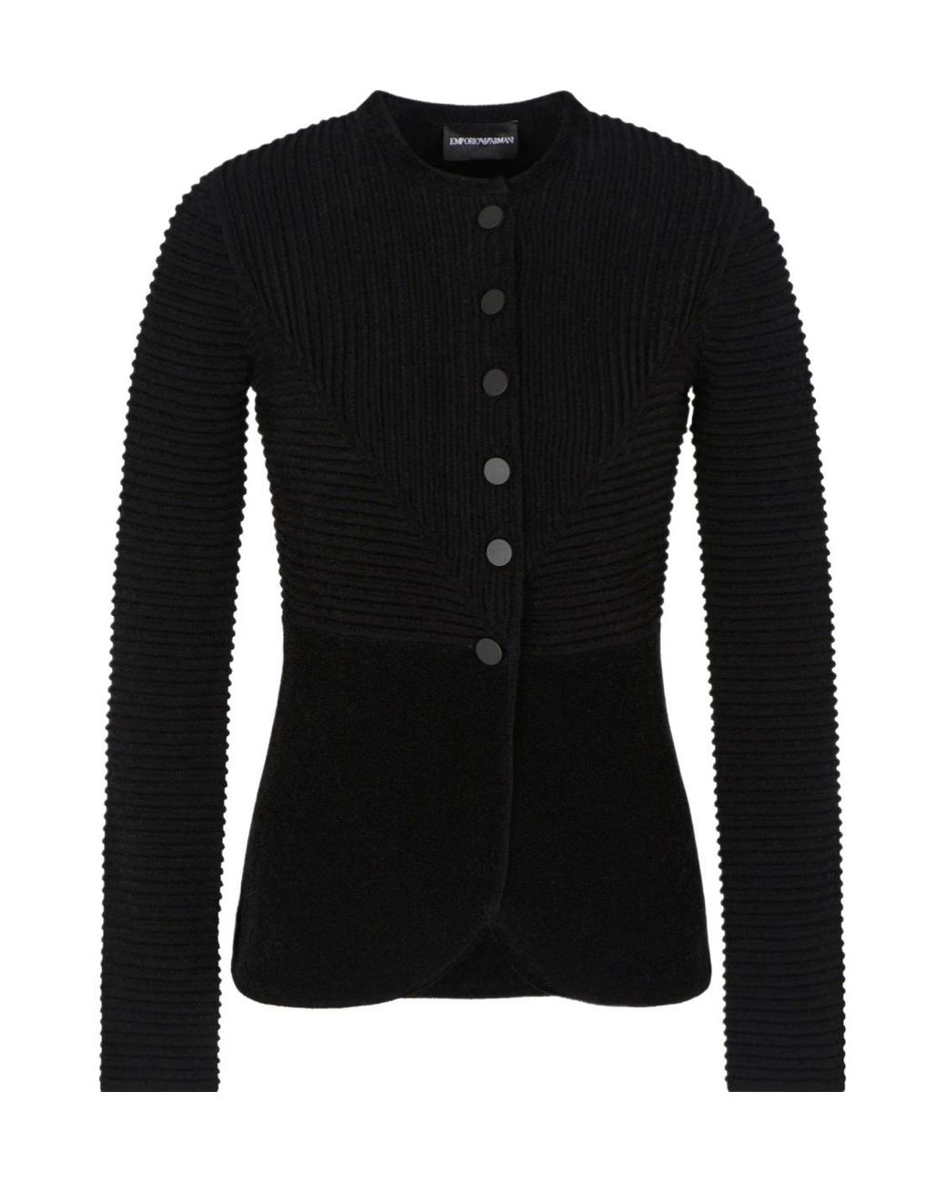 Emporio Armani Black Ottoman Chenille Jacket