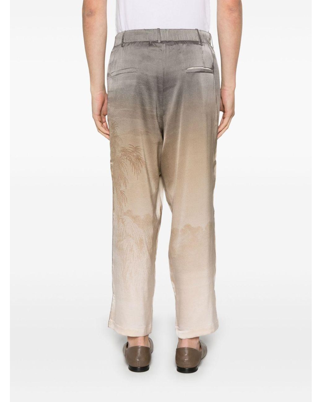 Pierre Louis Mascia Natural Drawstring Casual Pants