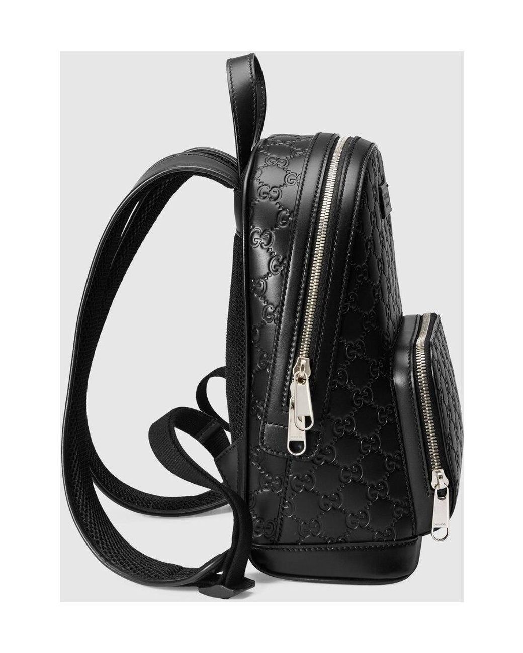 Gucci Black Signature Backpack for men