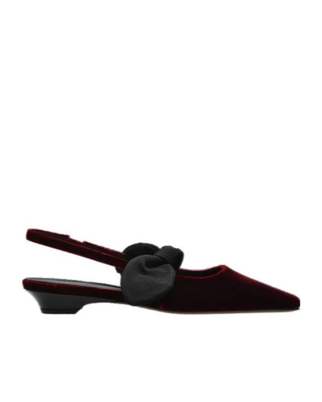 Neous Black Uba Bow-Detail Flat Shoes
