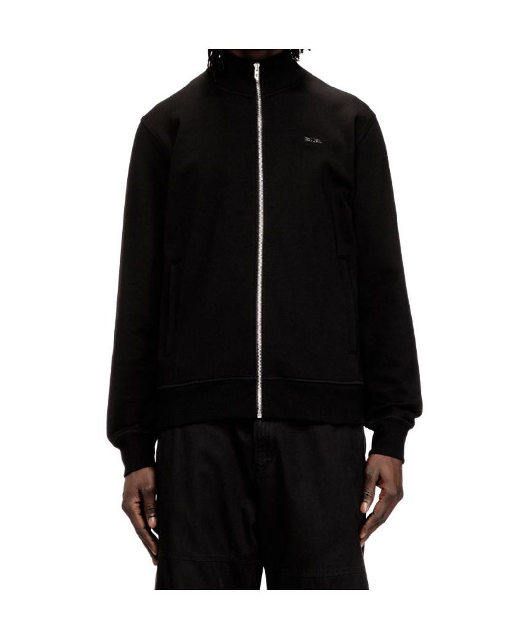 DIESEL Black S-Lock-Met Zipped Sweatshirt for men