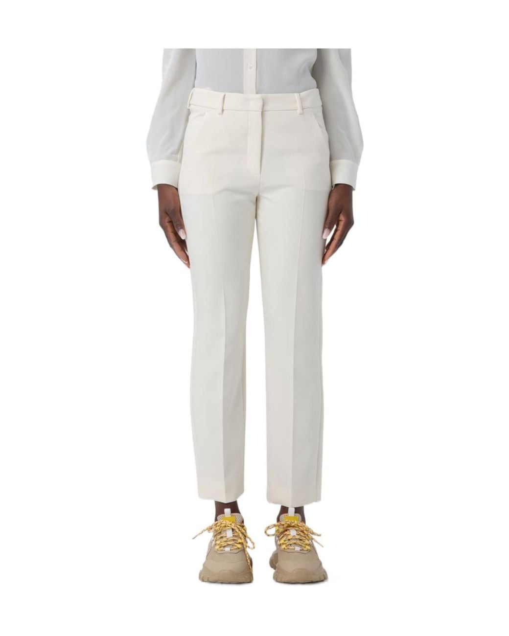 Weekend by Maxmara White Straight Casual Pants