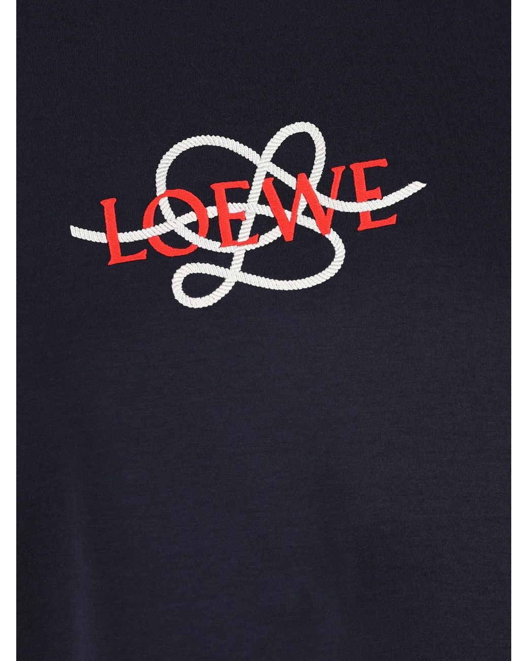 Loewe Blue Logo-Embroidered T-Shirt
