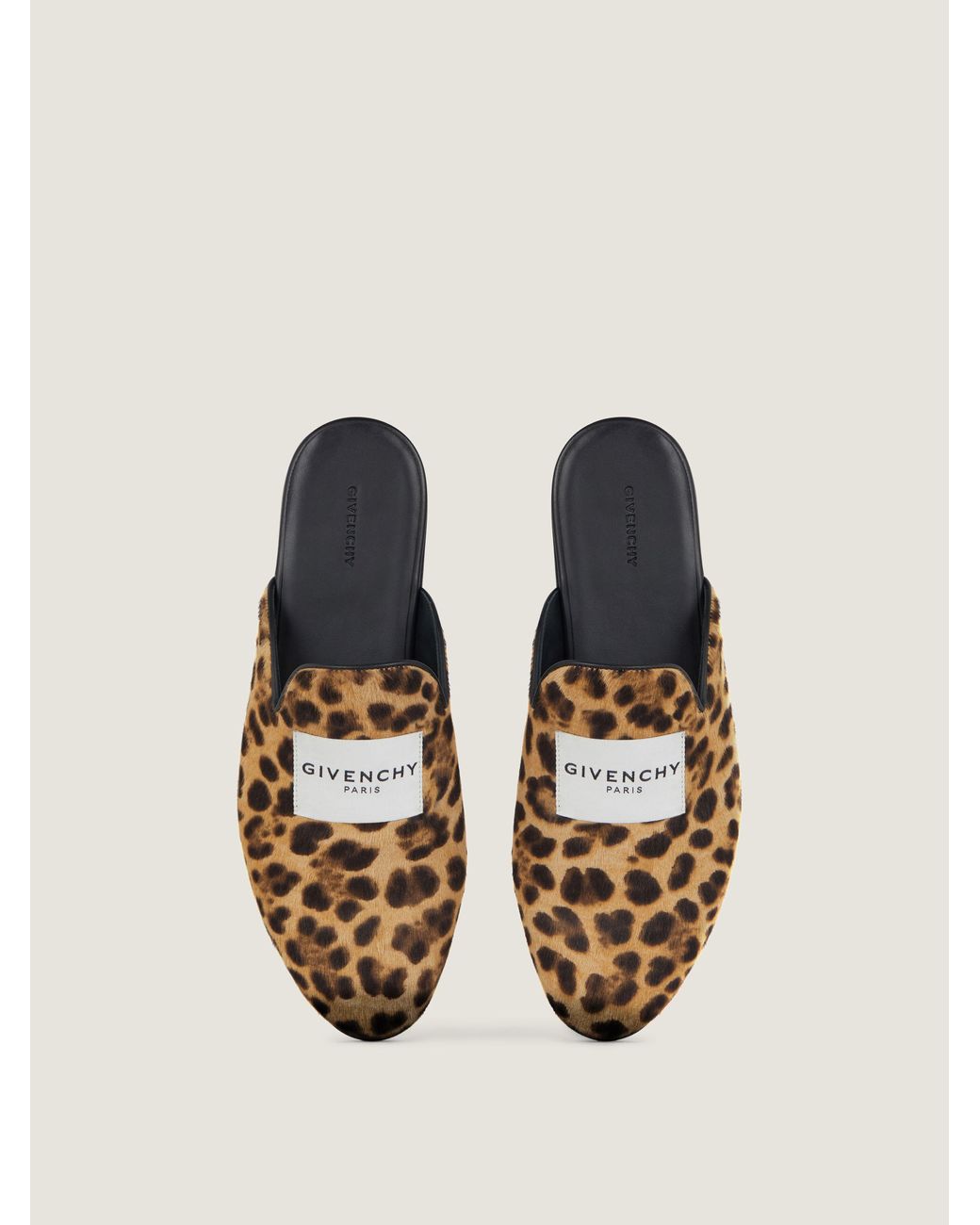 Givenchy Brown Leopard Printed Flat Mules