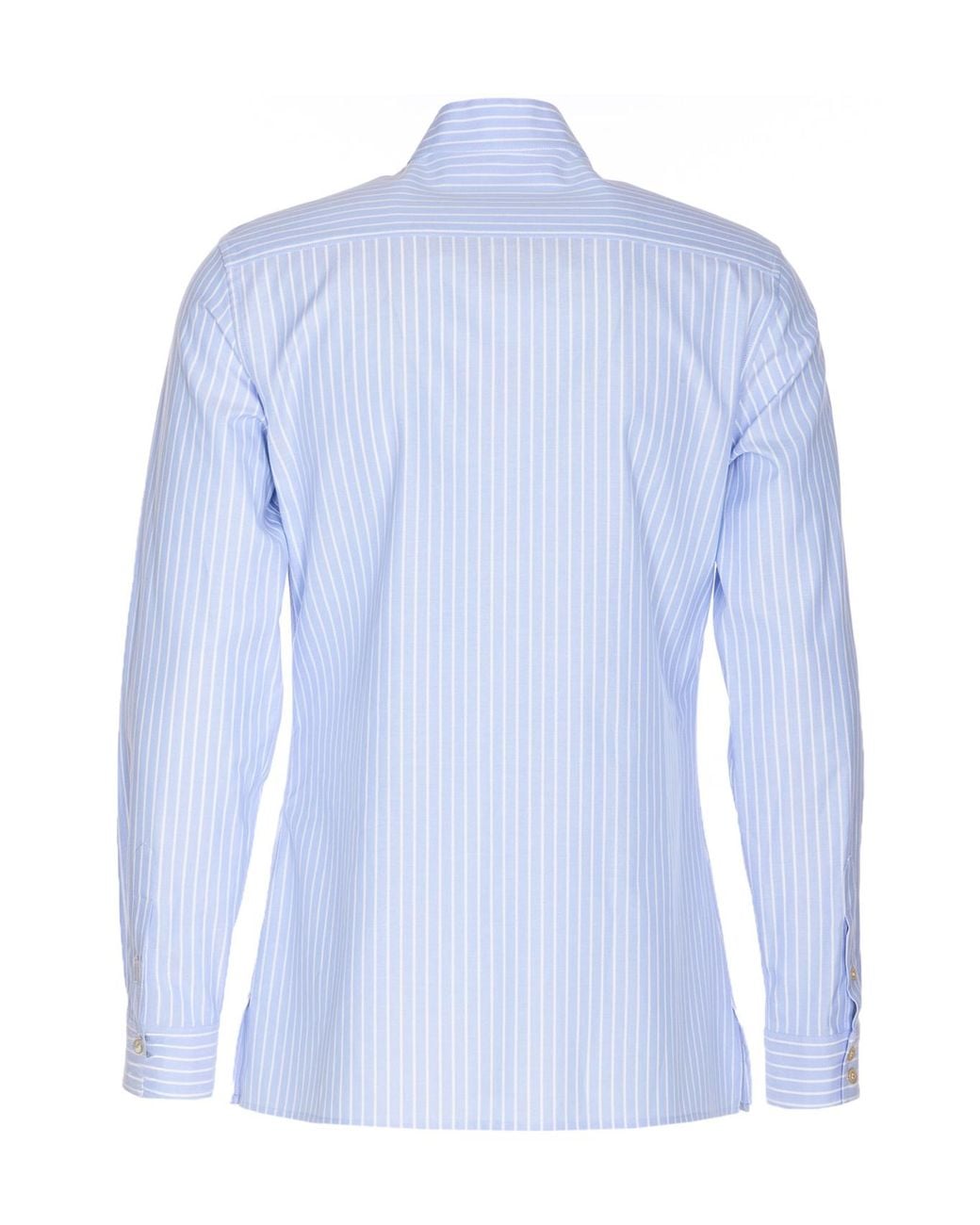 Valentino Blue Striped Button-Up Shirt for men