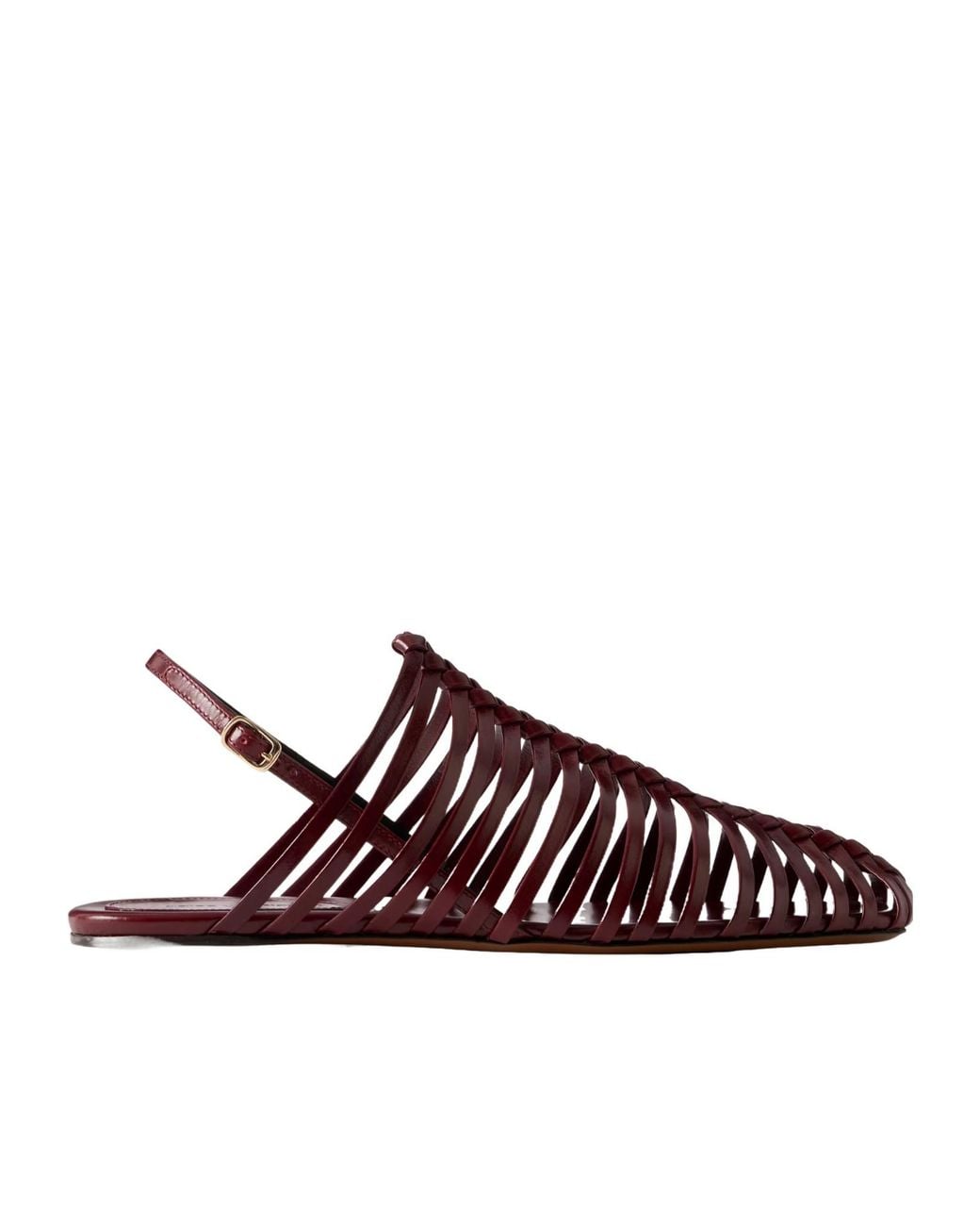 Dries Van Noten Brown Leather Braided Ballet Flats