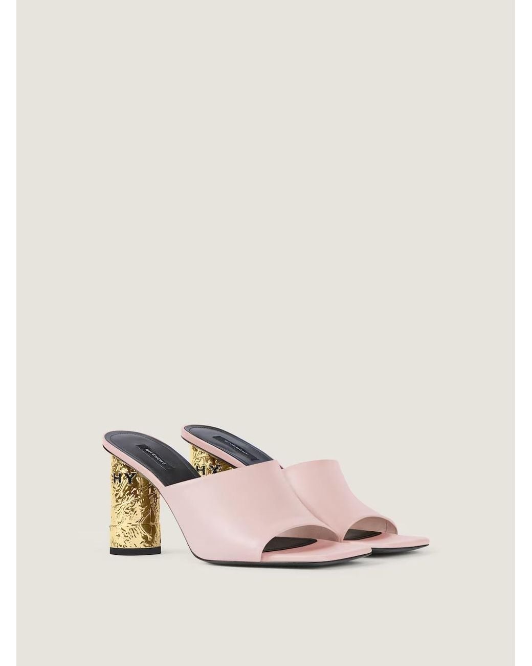 Givenchy Pink Tape Heeled Mules