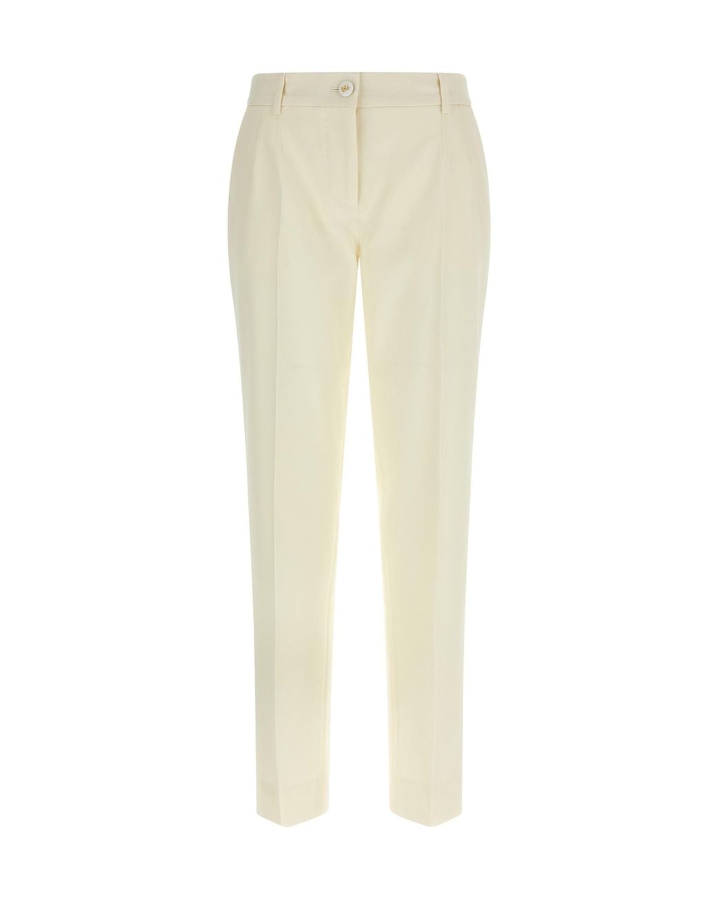 Dolce & Gabbana Natural Pressed Crease Pants