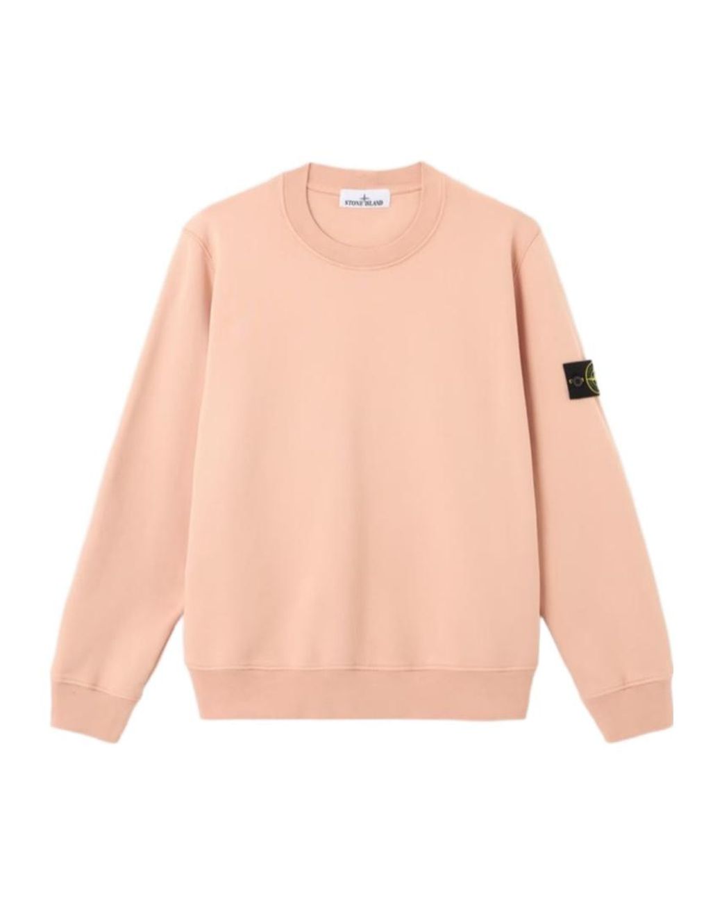 Stone Island Pink Logo Patch Sweatshirt for men