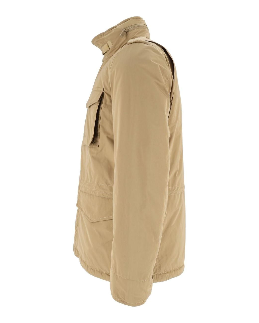 Aspesi Natural Replica M65 High Neck Military Jacket for men