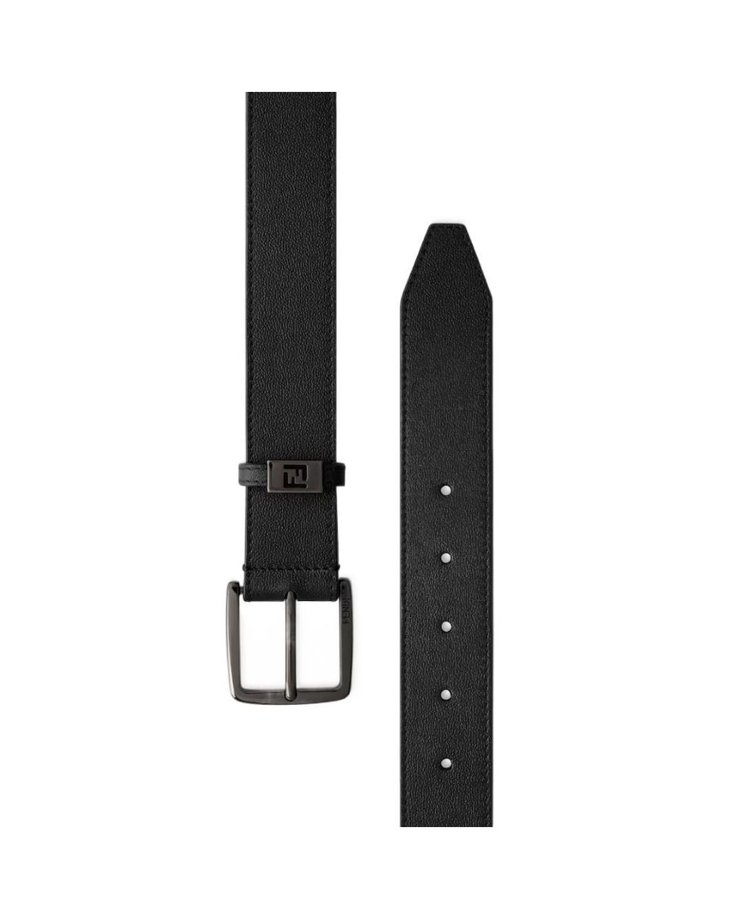 Fendi White Ff Buckle Belt for men