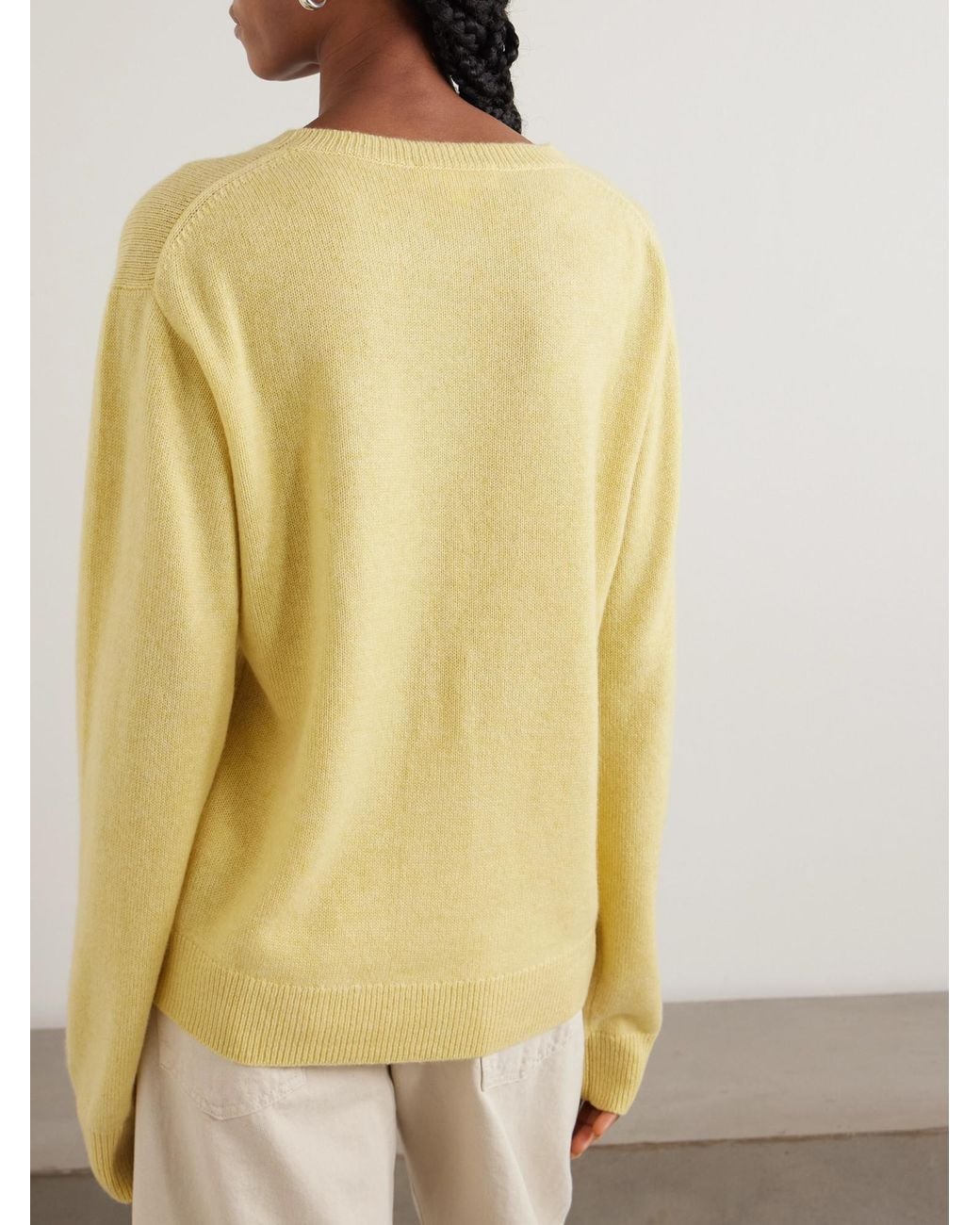 ÉTERNE Yellow Casual Long-Sleeve Sweater