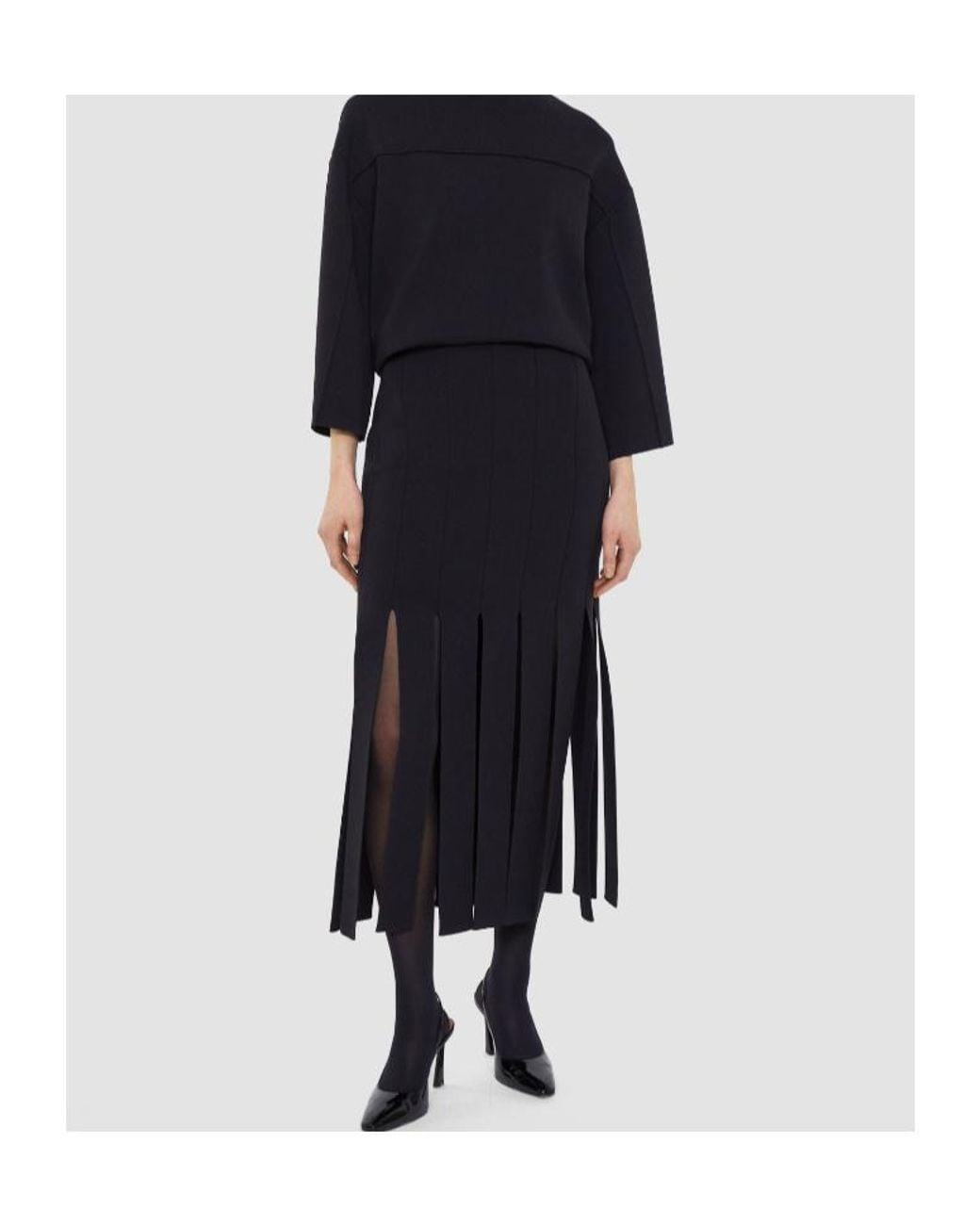 Joseph Blue Cutout Panel Skirt