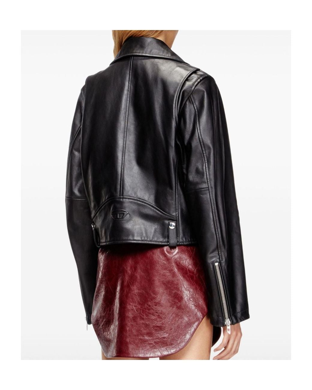 DIESEL Black Cowhide Leather Jacket