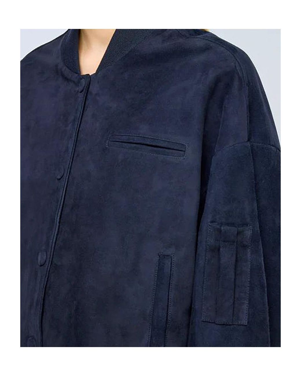 Semicouture Blue Casual Leather Jacket