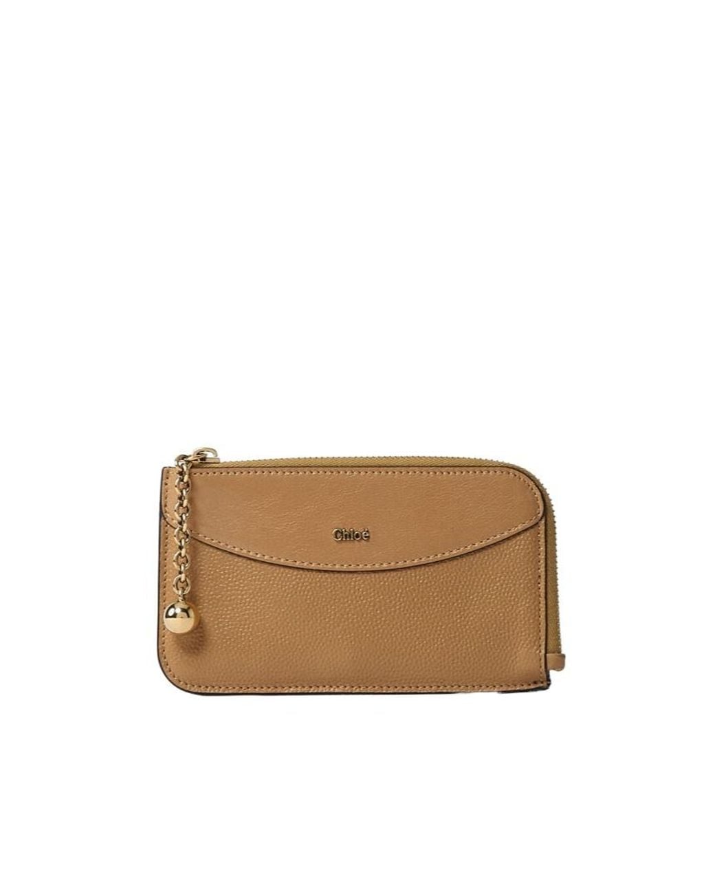 Chloé Multicolor Chloé Logo Plaque Zipped Wallet