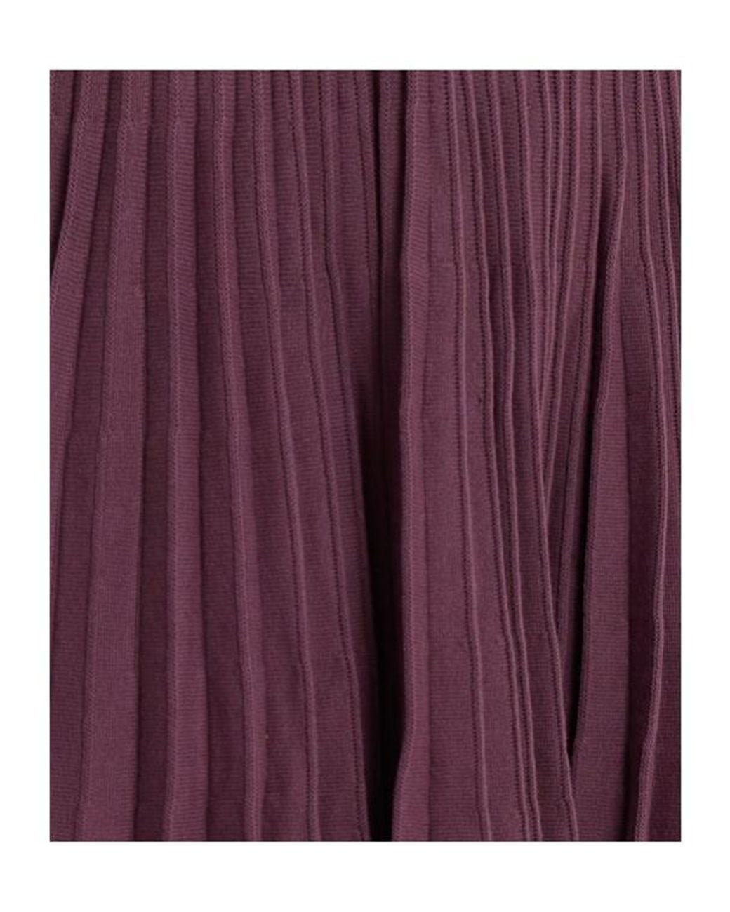 Magda Butrym Purple Pleated Cotton Mini Dress