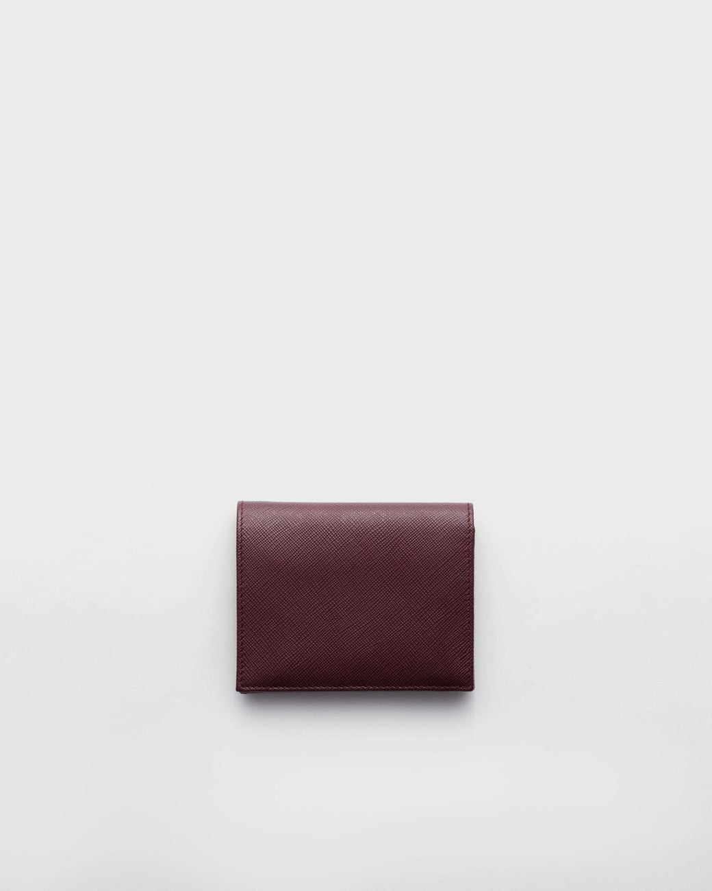 Prada Purple Logo Plaque Bi-Fold Wallet