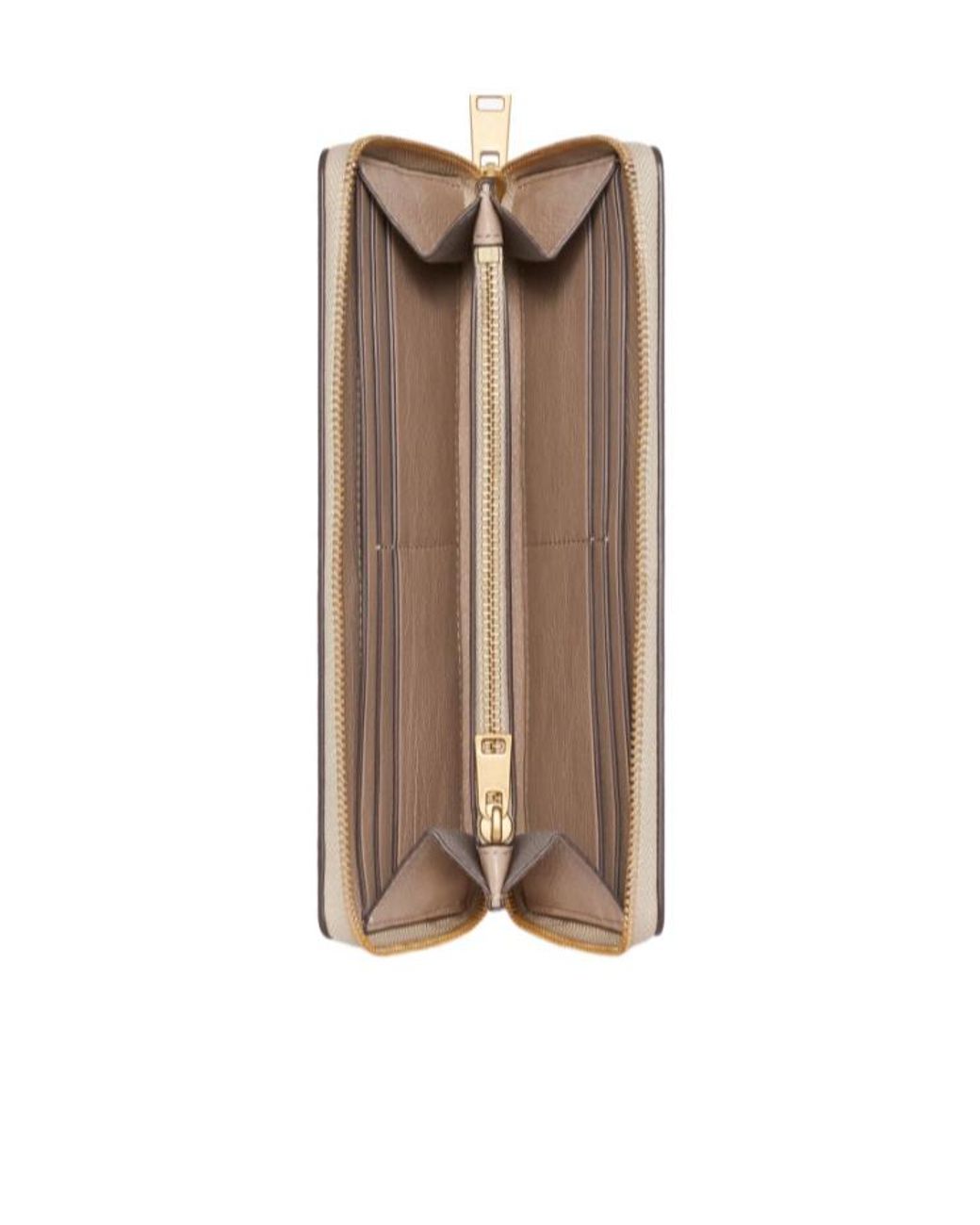Tory Burch Natural Quilted Zip-Around Wallet