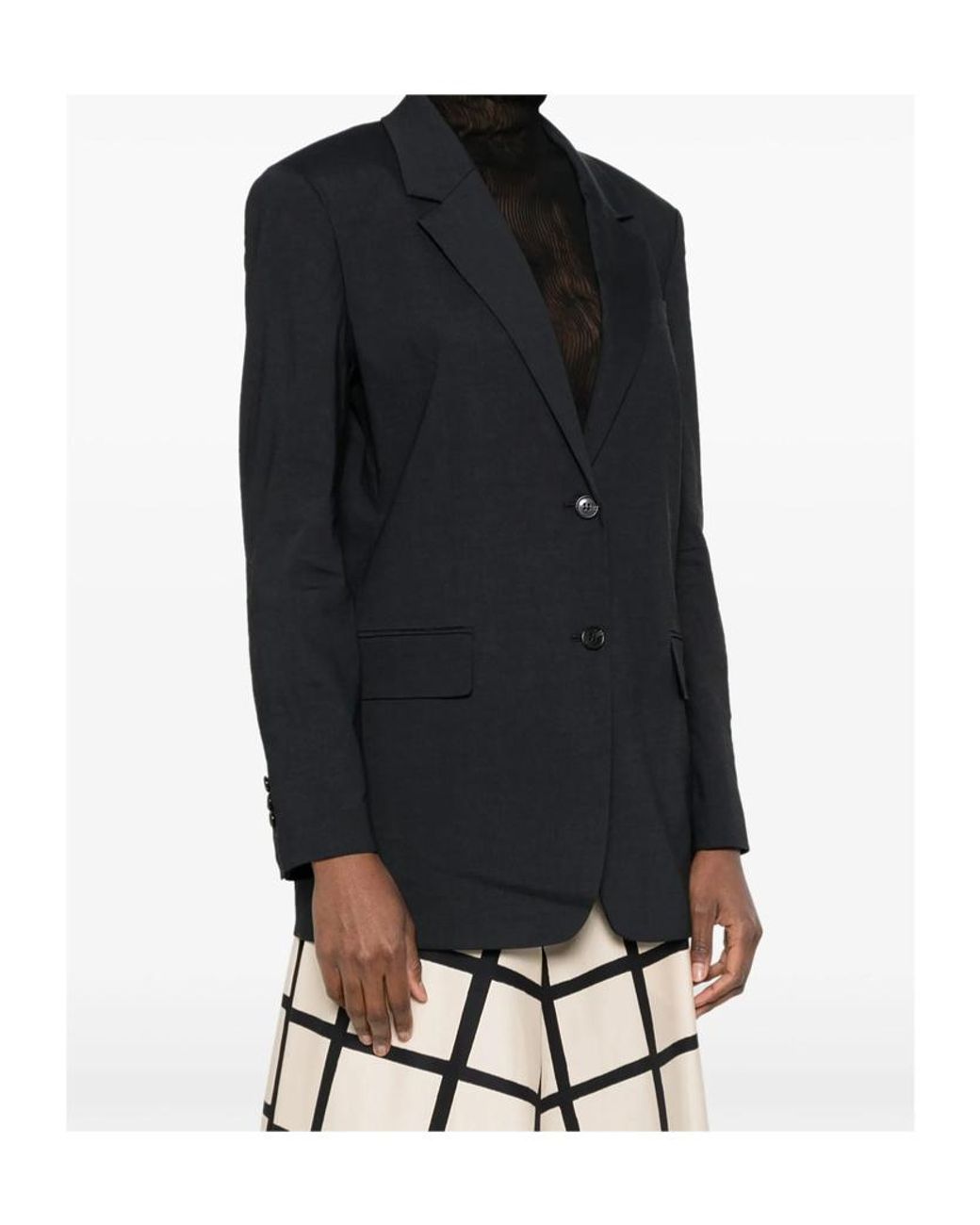 Theory Black Single Breasted Tailored Blazer