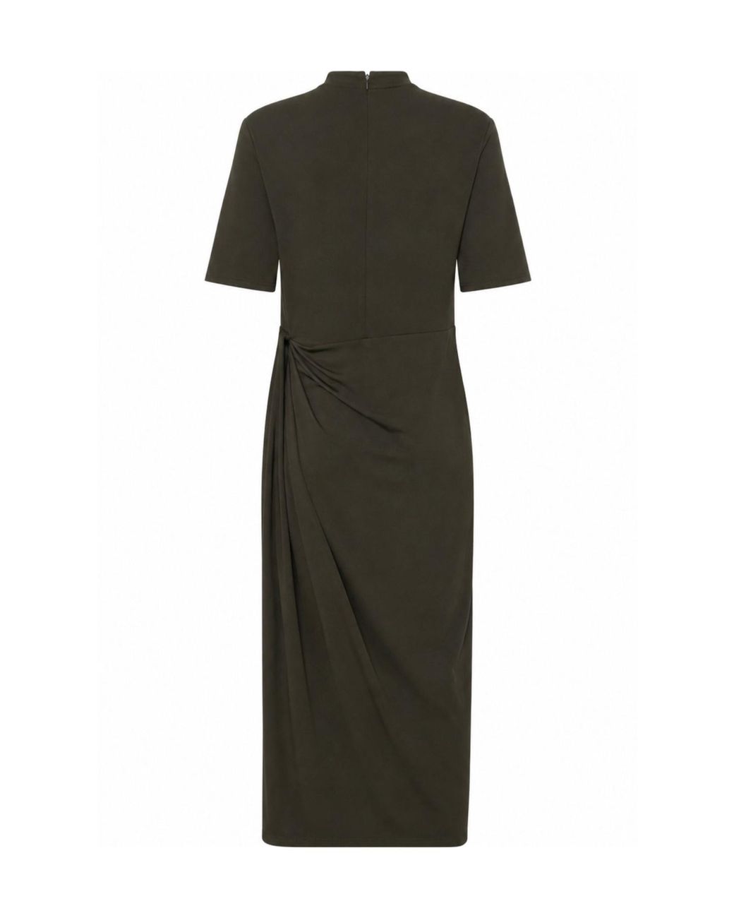 ROTATE BIRGER CHRISTENSEN Green Draped Midi Dress