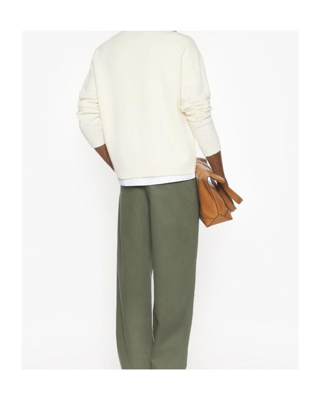 Maison Kitsuné White Maison Kitsuné Fox Head Intarsia Jumper for men