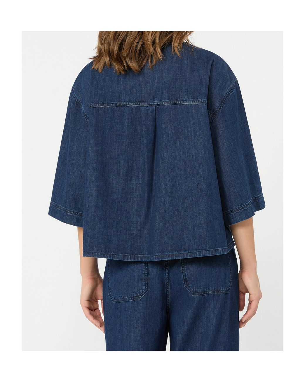 Weekend by Maxmara Blue Zannata Short-Sleeved Denim Shirt