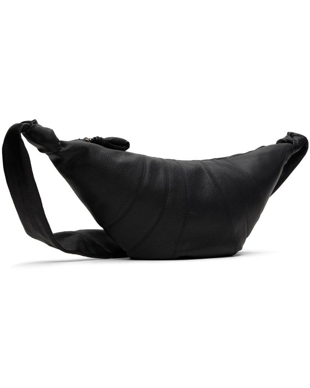 Lemaire Gray Croissant Zipped Medium Shoulder Bag