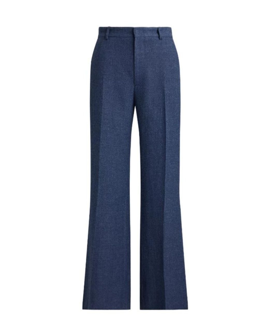 Polo Ralph Lauren Blue High-Rise Flared Trousers