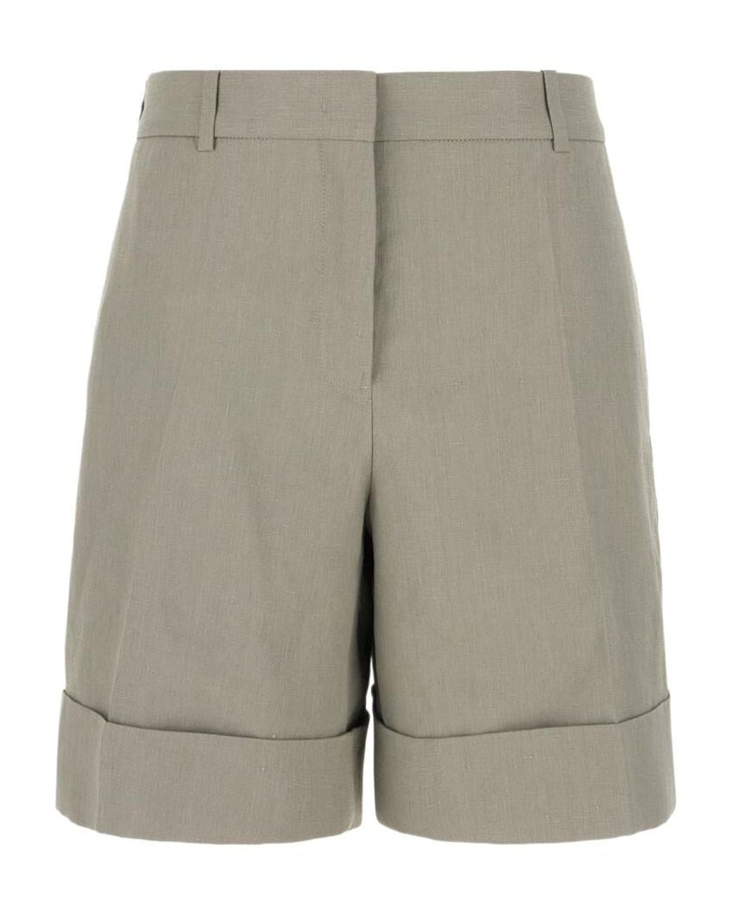 Jil Sander Gray Linen Shorts