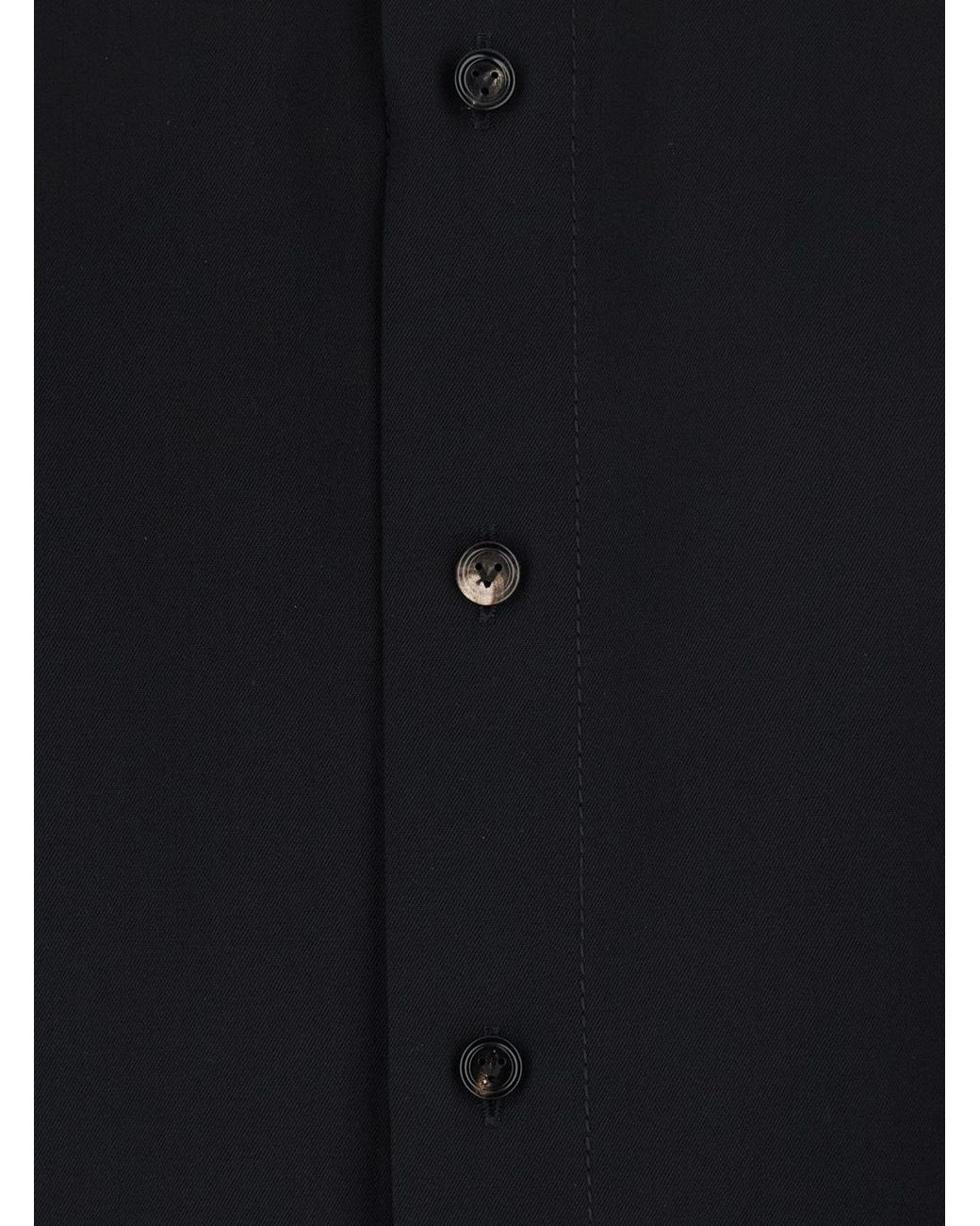 Bottega Veneta Black Raglan Sleeved Shirt
