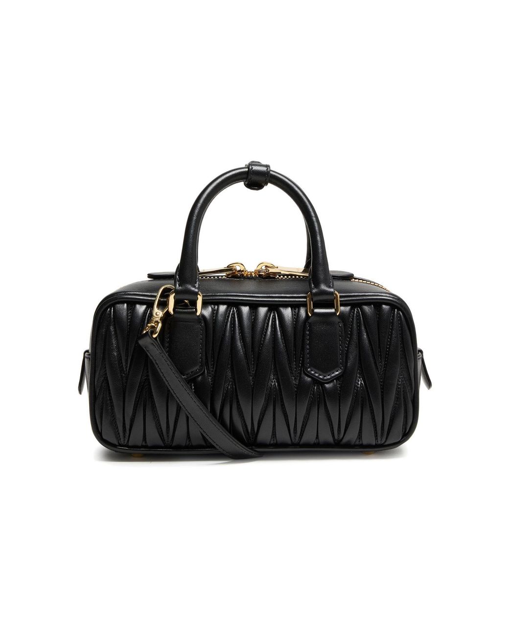 Miu Miu Black Zipper Shoulder Bag