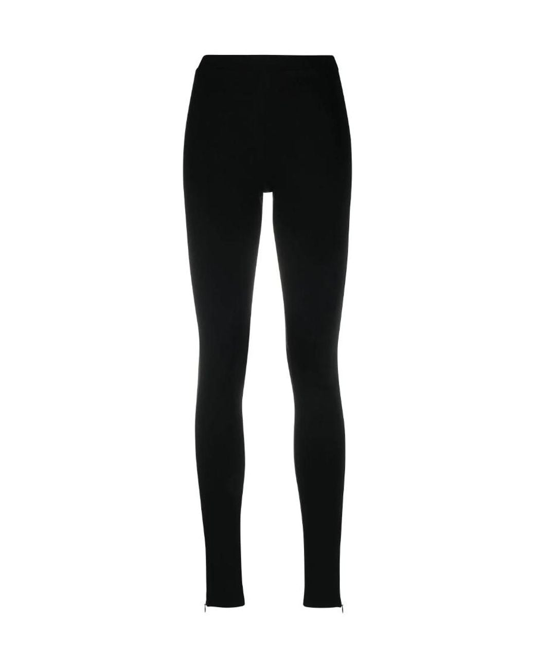 Totême Black Totême Zip Detailed Slim-Cut Leggings