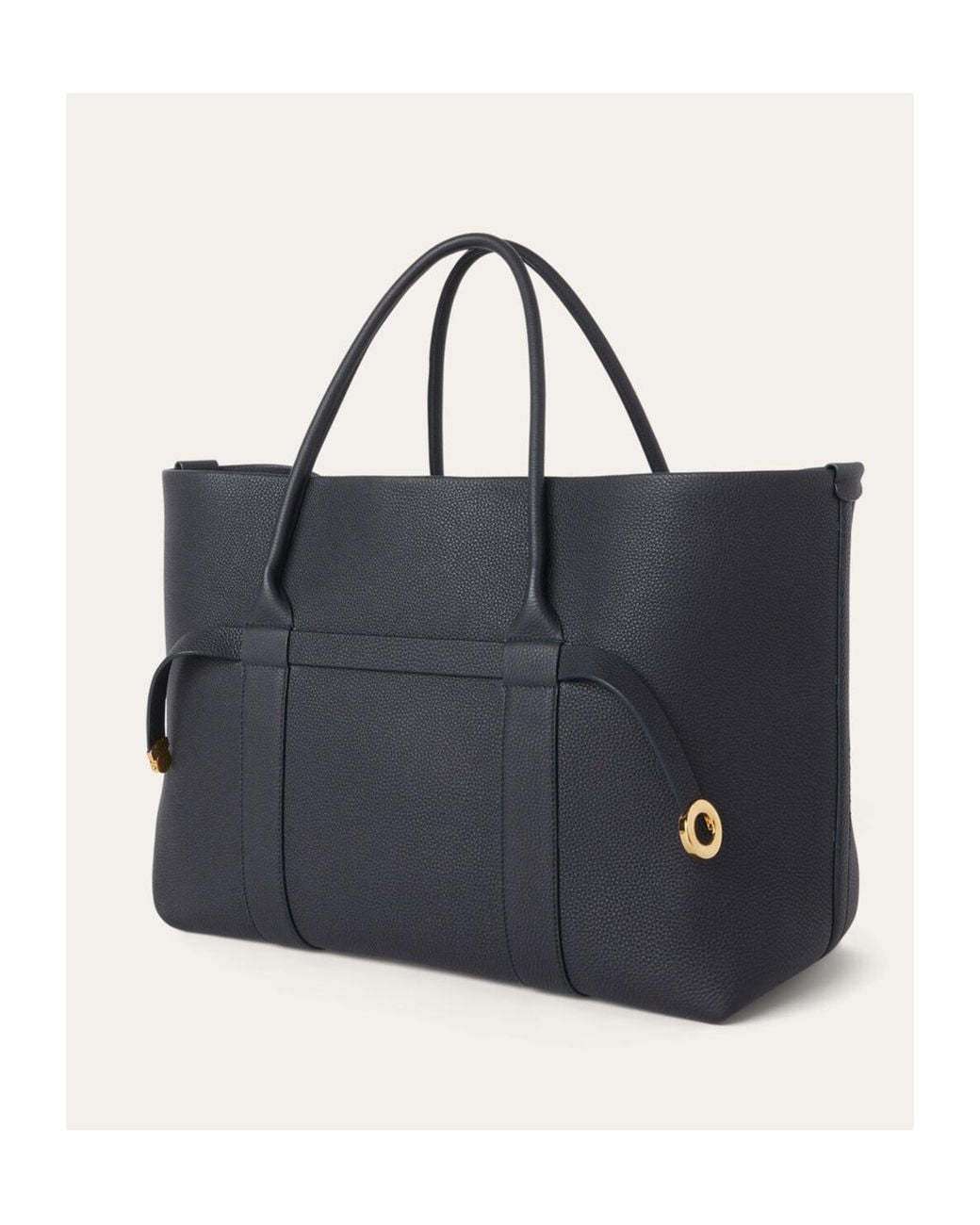 Loro Piana Black Logo-Embossed Tote Bag