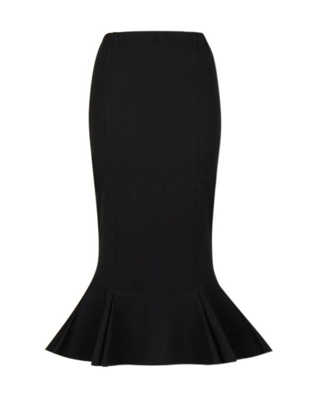 Marni Black Mermaid Hem Jersey Skirt