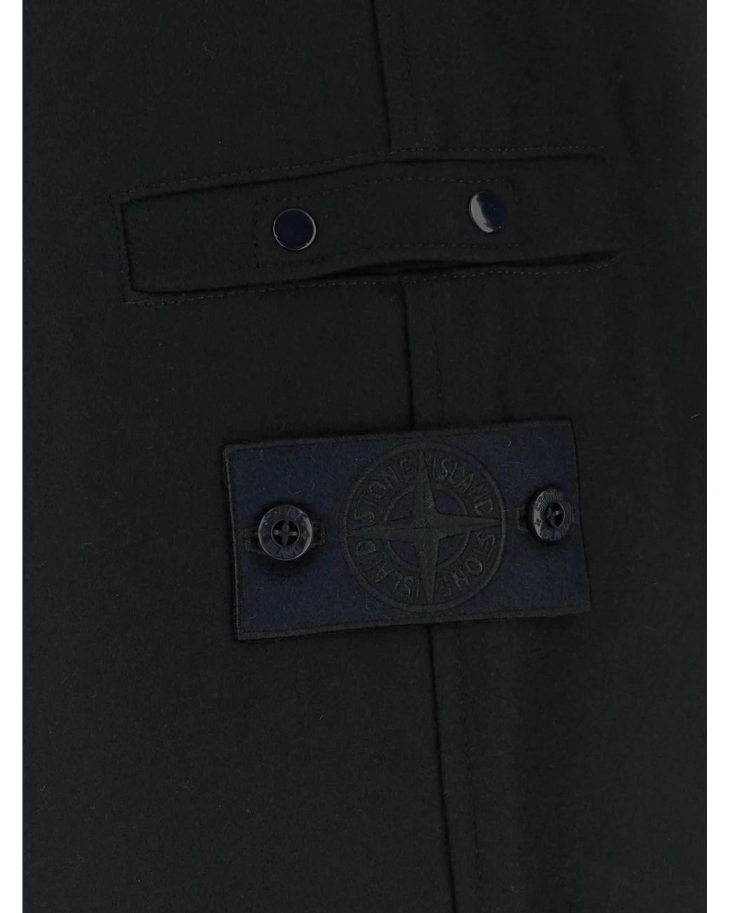 Stone Island Black Ghost Cuffed Trousers for men