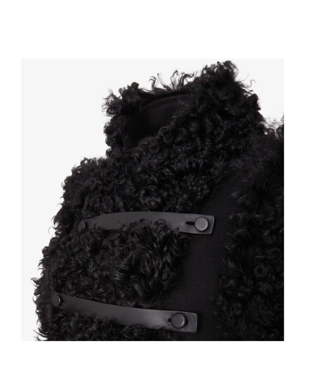Fendi Black Wool And Shearling Gilet