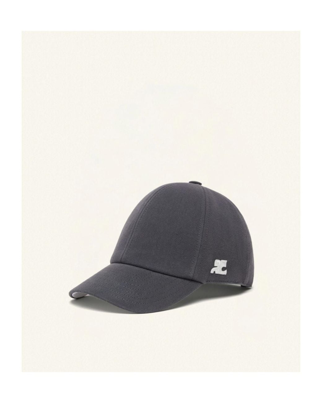 Courreges Gray Logo Cap for men