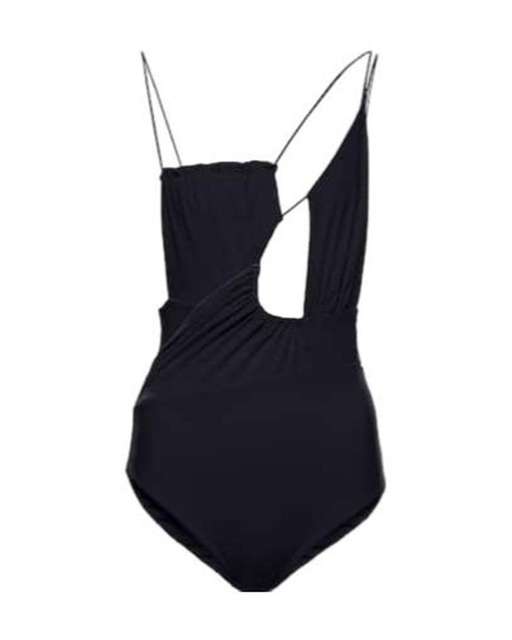 Nensi Dojaka Blue Cutout Swimsuit