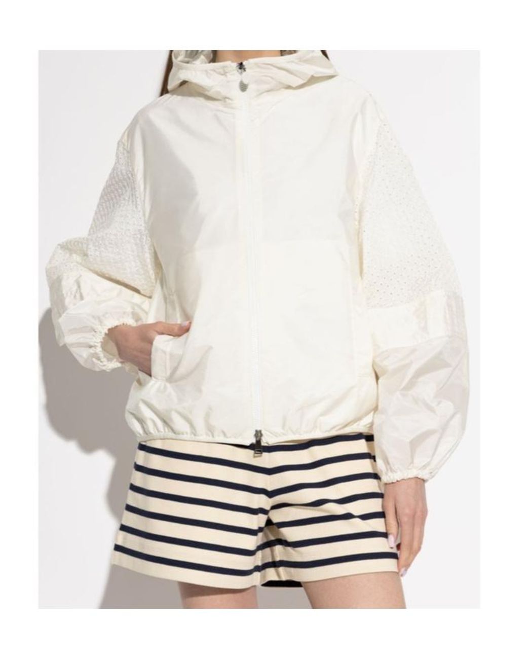 Moncler White Zelkova Hooded Jacket