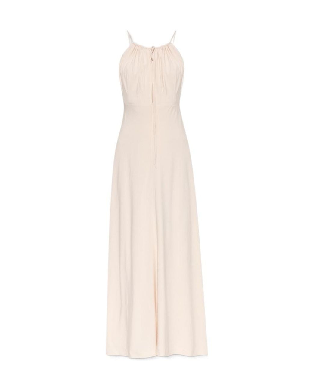 Totême White Totême Cut-Out Detailed Sleeveless Maxi Dress