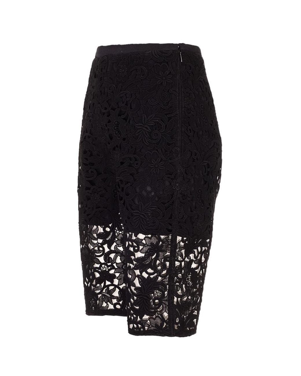 Valentino Black Guipure Lace Shorts