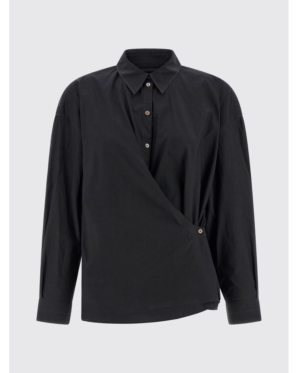 Lemaire Blue Long Sleeved Twisted Shirt