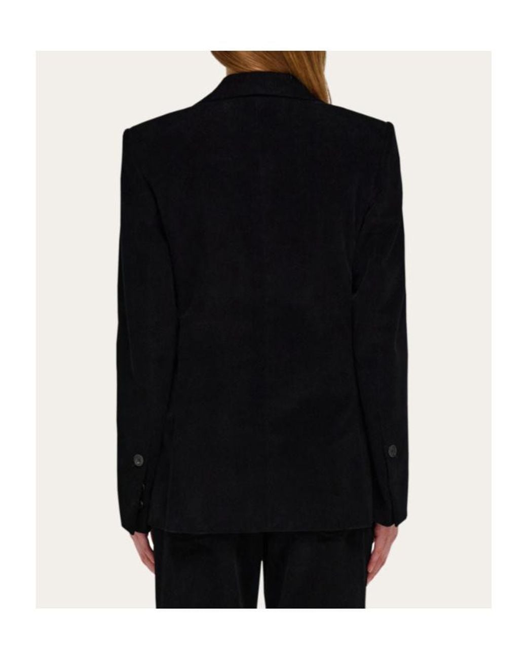 Ferragamo Black Corduroy Blazer