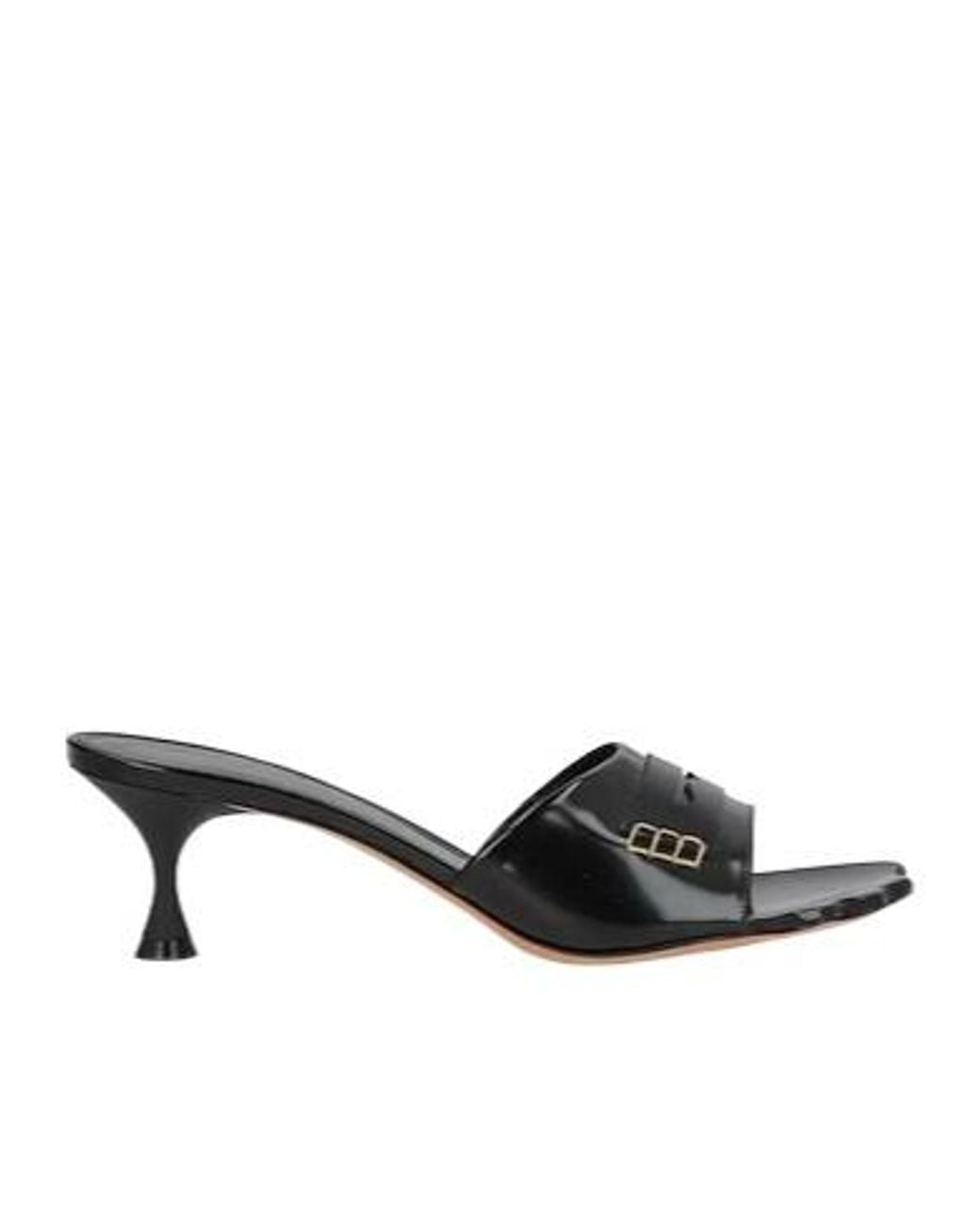 Marni Black Minimal Round-Toe Sandals