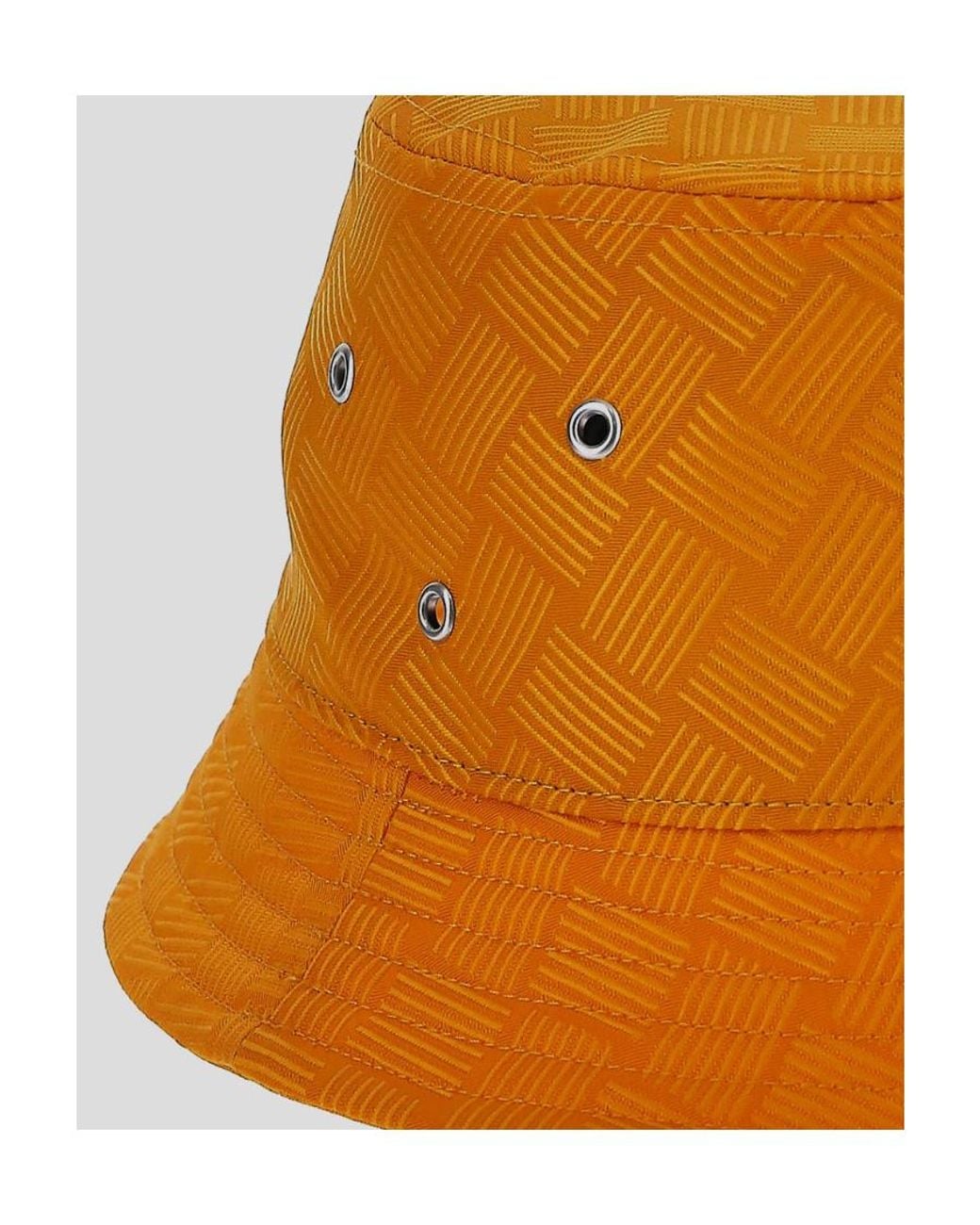 Bottega Veneta Orange Intrecciato-Jacquard Bucket Hat