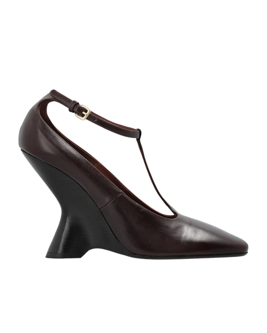 Dries Van Noten Black Wedge Heel Shoes