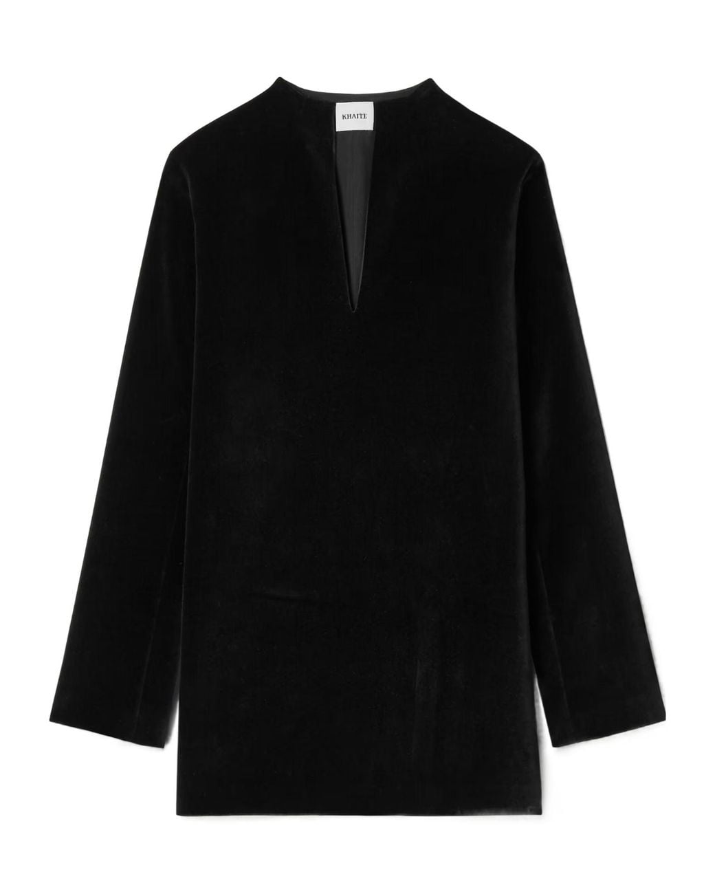 Khaite Black Long-Sleeved Dress