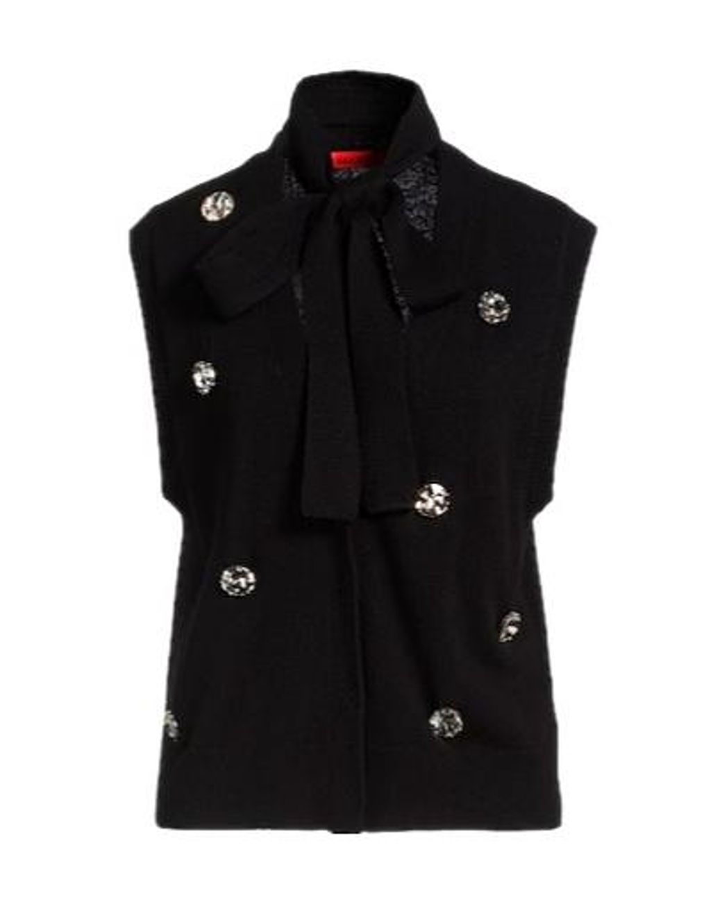 MAX&Co. Black Lightweight Sleeveless Knit Top