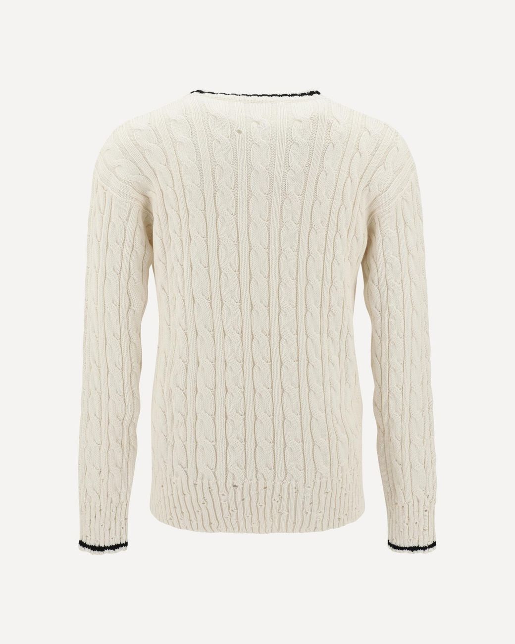Marni White V-Neck Knitted Jumper for men